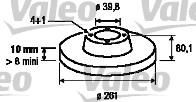 Valeo 186302 тормозной диск на OPEL KADETT E кабрио (43B_)