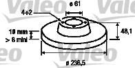 Valeo 186435 тормозной диск на HONDA CONCERTO (HW, MA)