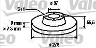 Valeo 186470 тормозной диск на MERCEDES-BENZ CLK (C208)