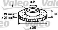 Valeo 186509 тормозной диск на TOYOTA CAMRY Station Wagon (_V2_)