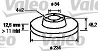 Valeo 186510 тормозной диск на TOYOTA COROLLA Liftback (_E9_)