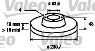 Valeo 186529 тормозной диск на FORD KA (RB_)