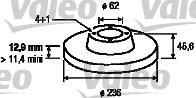 Valeo 186530 тормозной диск на SKODA RAPID (120G, 130G, 135G)
