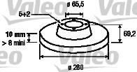 Valeo 186566 тормозной диск на OPEL VECTRA B (36_)