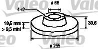 Valeo 186567 тормозной диск на RENAULT 21 универсал (K48_)