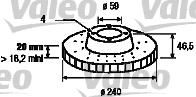 Valeo 186571 тормозной диск на FIAT ALBEA (178_)