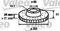 Valeo 186592 тормозной диск на OPEL ASTRA G универсал (F35_)