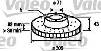 Valeo 186703 тормозной диск на PEUGEOT 607 (9D, 9U)