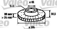 Valeo 186741 тормозной диск на VOLVO XC70 CROSS COUNTRY