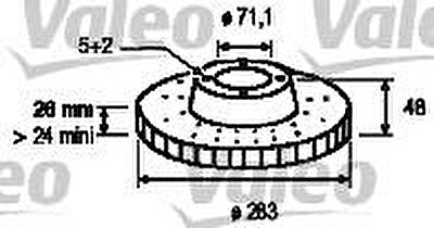 Valeo 186746 тормозной диск на PEUGEOT 407 (6D_)