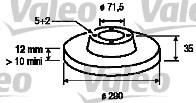 Valeo 186747 тормозной диск на PEUGEOT 407 (6D_)