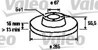 Valeo 186753 тормозной диск на MERCEDES-BENZ M-CLASS (W163)