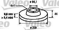 Valeo 186812 тормозной диск на MINI MINI Roadster (R59)