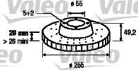 Valeo 186822 тормозной диск на TOYOTA CARINA E Sportswagon (_T19_)