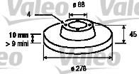 Valeo 186845 тормозной диск на NISSAN PRIMERA Traveller (WP11)