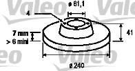 Valeo 186846 тормозной диск на NISSAN MICRA II (K11)