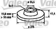 Valeo 186854 тормозной диск на SAAB 9-3 (YS3F)