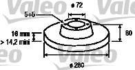 VALEO Диск тормозной CITROEN JUMPER/FIAT DUCATO/PEUGEOT BOXER 1.1-1.5t 06- задний (4249K7, 197023)