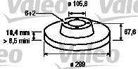 Valeo 197122 тормозной диск на SSANGYONG REXTON (GAB_)