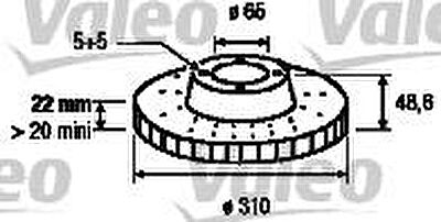 Valeo 197139 тормозной диск на AUDI A3 (8P1)