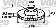 Valeo 197222 тормозной диск на VW PASSAT Variant (3B6)