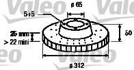Valeo 197242 тормозной диск на AUDI TT (8J3)