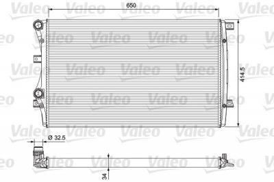 Valeo 232872 радиатор, охлаждение двигателя на AUDI A3 Sportback (8PA)