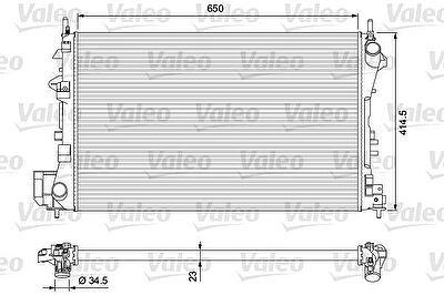 Valeo 232879 радиатор, охлаждение двигателя на SAAB 9-3 кабрио (YS3F)