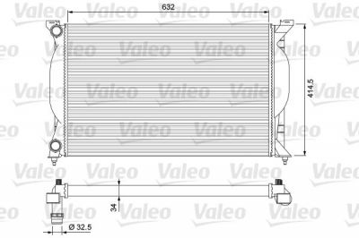 Valeo 232963 радиатор, охлаждение двигателя на AUDI A4 кабрио (8H7, B6, 8HE, B7)