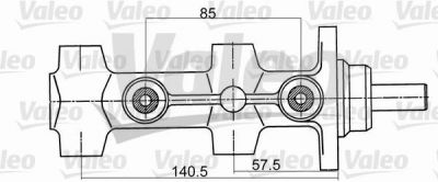 Valeo 350516 главный тормозной цилиндр на AUDI 80 (81, 85, B2)