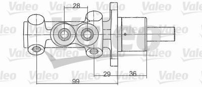 Valeo 350705 главный тормозной цилиндр на PEUGEOT 405 I Break (15E)