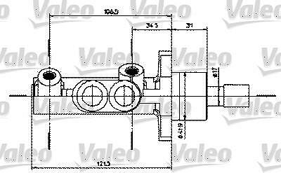 Valeo 402231 главный тормозной цилиндр на RENAULT MEGANE I (BA0/1_)