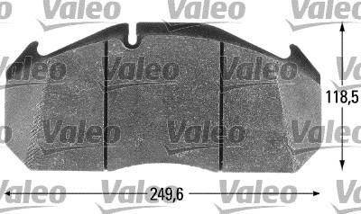 Valeo 541650 комплект тормозных колодок, дисковый тормоз на MAN E 2000