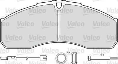 Valeo 541663 комплект тормозных колодок, дисковый тормоз на NISSAN ATLEON