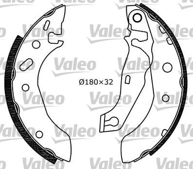 Valeo 553839 комплект тормозных колодок на FORD FIESTA IV (JA_, JB_)