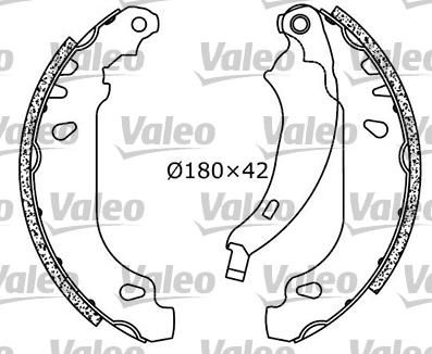 Valeo 554637 комплект тормозных колодок на RENAULT CLIO II (BB0/1/2_, CB0/1/2_)