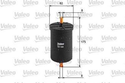 Valeo 587022 топливный фильтр на VW GOLF IV (1J1)