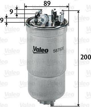 Valeo 587500 топливный фильтр на VW GOLF IV (1J1)