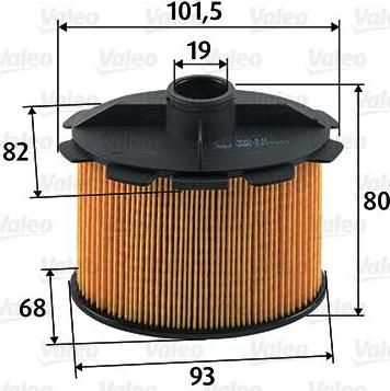 Valeo 587905 топливный фильтр на TOYOTA COROLLA (_E11_)