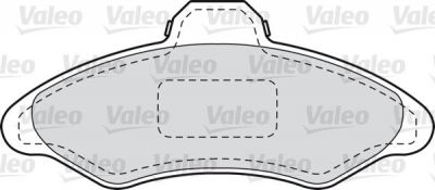 VALEO Колодки тормозные дисковые передние FORD ESCORT 90-00 (1015598, 598172)