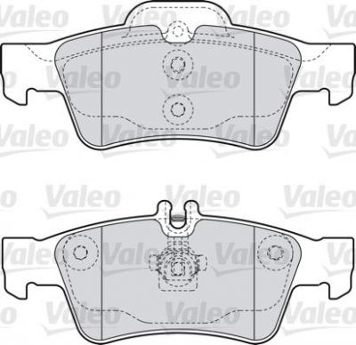 VALEO Колодки тормозные MERCEDES-BENZ W211/W212/W220/W221/R230 задние (571989, 598637)