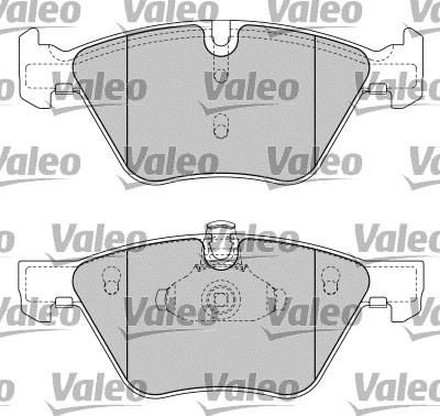 VALEO Колодки торм. передние E90 E60 E61 155,1X63,5X20,3mm (34116763617, 598640)