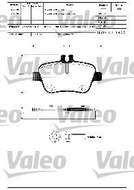 Valeo 601304 комплект тормозных колодок, дисковый тормоз на MERCEDES-BENZ B-CLASS (W246, W242)