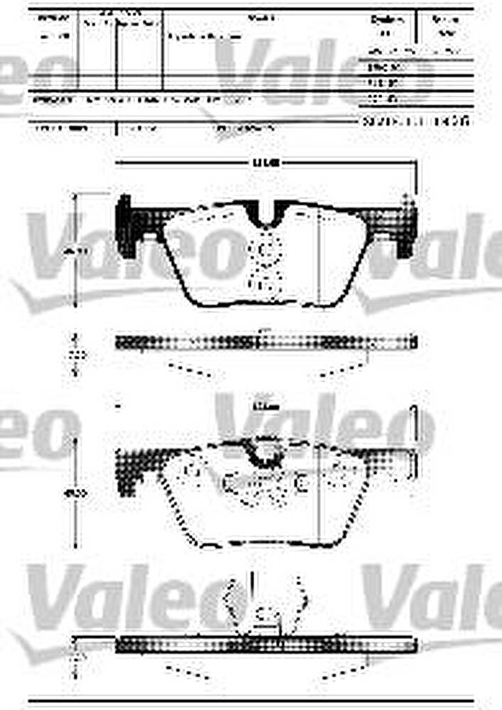 VALEO КОМПЛЕКТ ТОРМОЗНЫХ КОЛОДОК, ДИСКОВЫЙ ТОРМОЗ (601311)