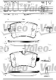 Valeo 601325 комплект тормозных колодок, дисковый тормоз на AUDI A7 Sportback (4GA, 4GF)