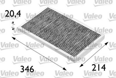 Valeo 698684 фильтр, воздух во внутренном пространстве на AUDI 100 (4A, C4)