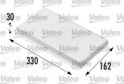 VALEO Фильтр салона Opel Corsa 2000->/Vectra 03->/Saab 93 02-> /=1808619/9179905 (6808601, 698711)