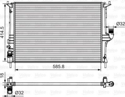 VALEO Радиатор системы охлаждения Renault Logan,Renault Sandero ,Lada Largus (700801)