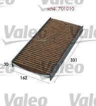 Valeo 701010 фильтр, воздух во внутренном пространстве на SAAB 9-3 (YS3F)