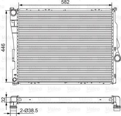 Valeo 701523 радиатор, охлаждение двигателя на Z4 (E85)